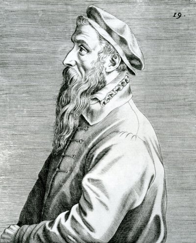 Peter Breughel, plate 19 from the series Pictorum aliquot celebrium Germanaie inferioris effigies (Portraits of some Celebrated Artists of the Low Countries), 1595 by Johan Wierix